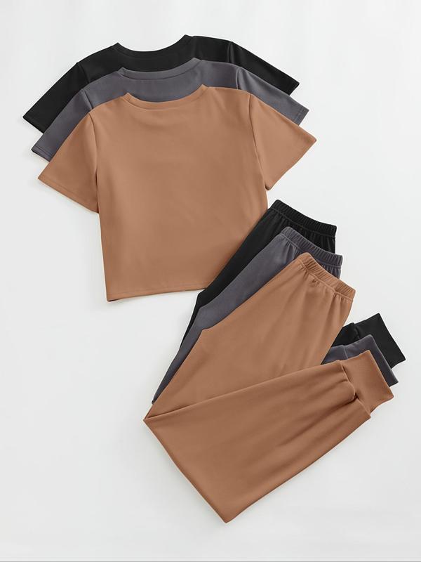 Three Pieces Minimalist Homewear (Top + Pantalon)