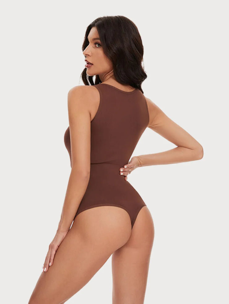 Round neck thong jumpsuit